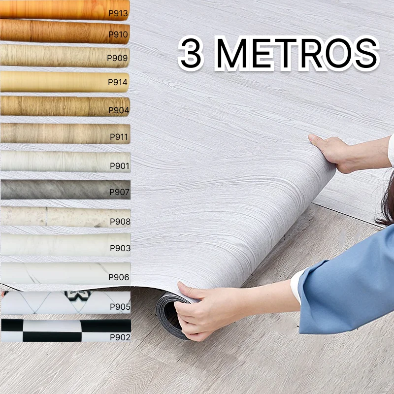 Adesivo Para Piso Vinilico Autocolante 5mx61cm Varios Modelos Lindos, Proprio Para Chão - Casa Total Decor