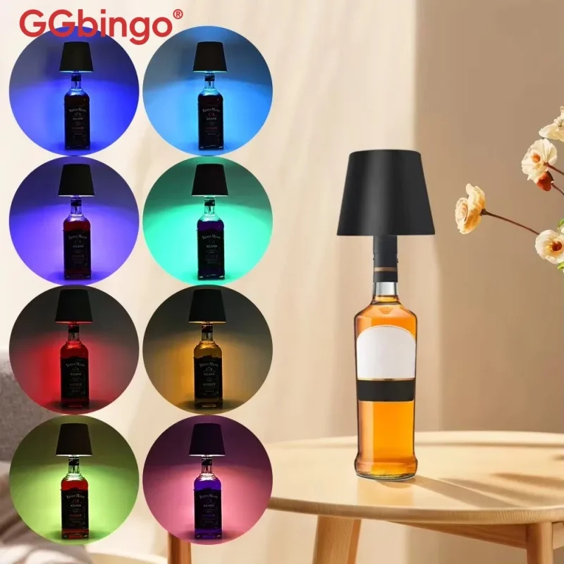 GGbingo Touch Control Wireless Wine Bottle Light, LED Table Lamp for Bar, Restaurant, Festival Party Decoration & Outdoor Use