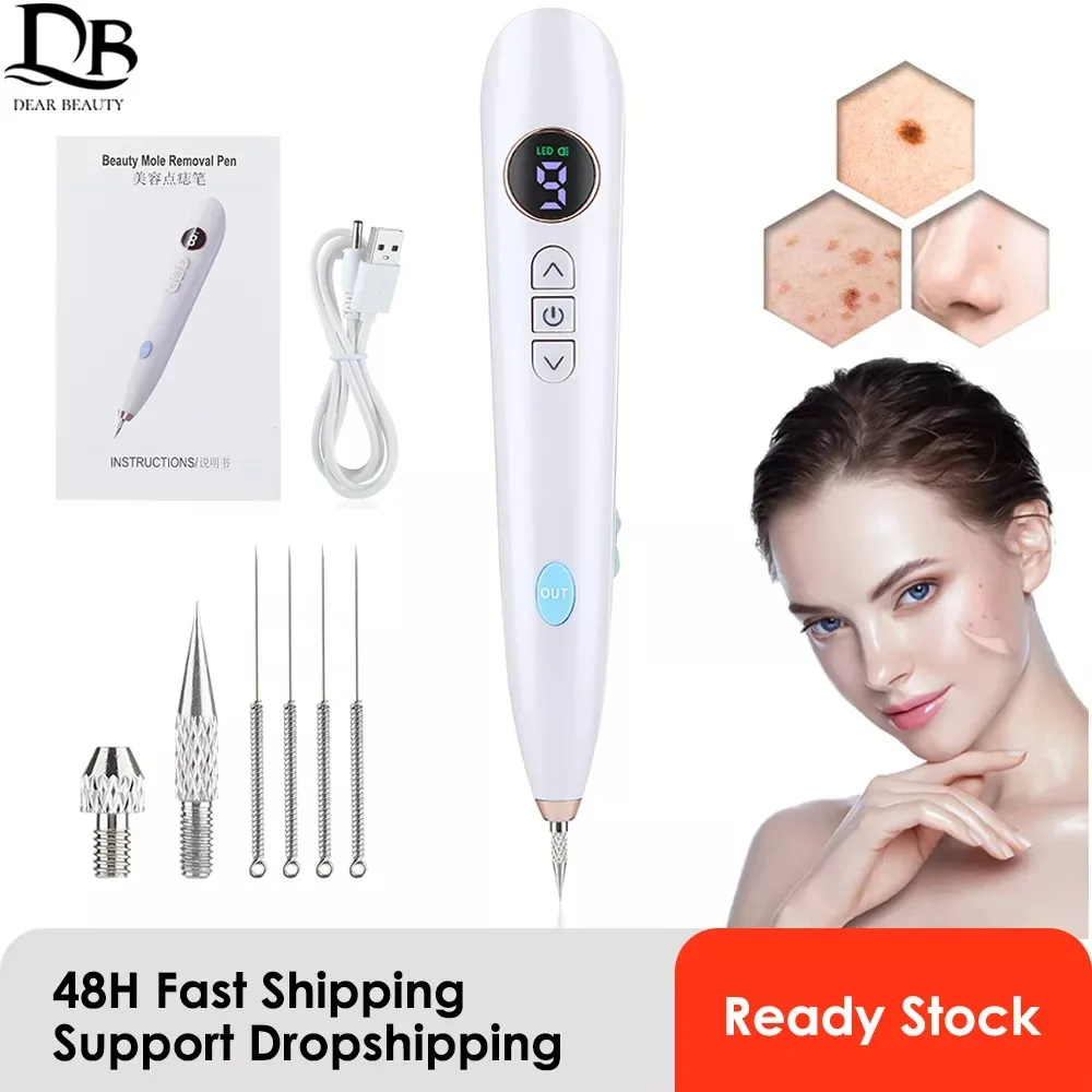 Skin Tag Remover Warts Eliminator Lcd Plasma Pen Papillomas Electric Laser Tattoo Removal Freckle Dark Spot Mole Cauterizer Kit