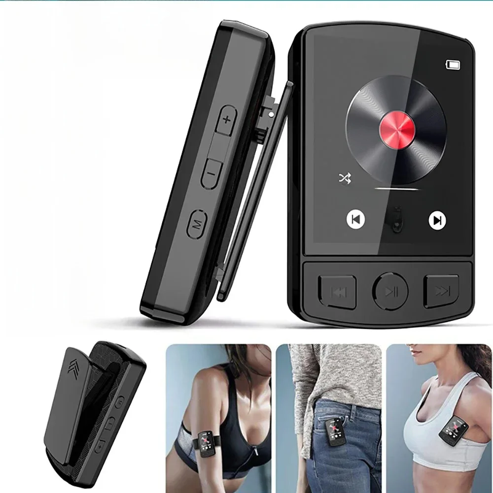 Lecteur MP3 Portable Sport Clip baladeur HiFi son Bluetooth 5.0 étudiant baladeur 1.8 pouces écran avec Radio FM E-Book