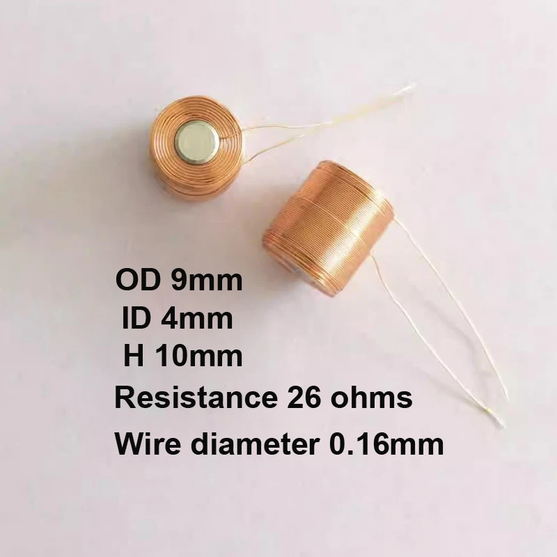 10PC/set Candle Lamp Coil Outer Diameter 9MM Height 10MM Inner Diameter 4MM with Iron Core Pure Copper Wire Micro Electromagnet