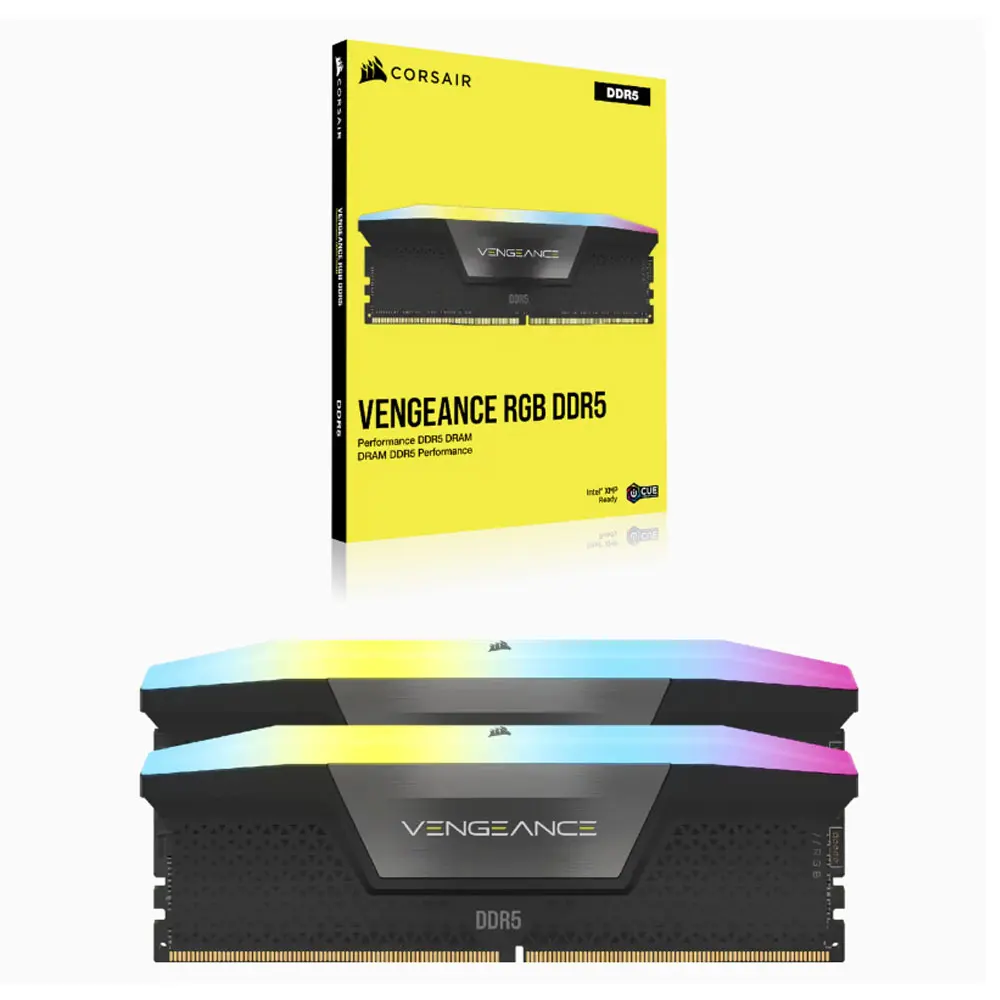 CORSAIR Vengeance RGB 16GB DDR5 DRAM 6000MHz Memory Bar For Desktop Compter Heatsink Gaming Memoria RAM