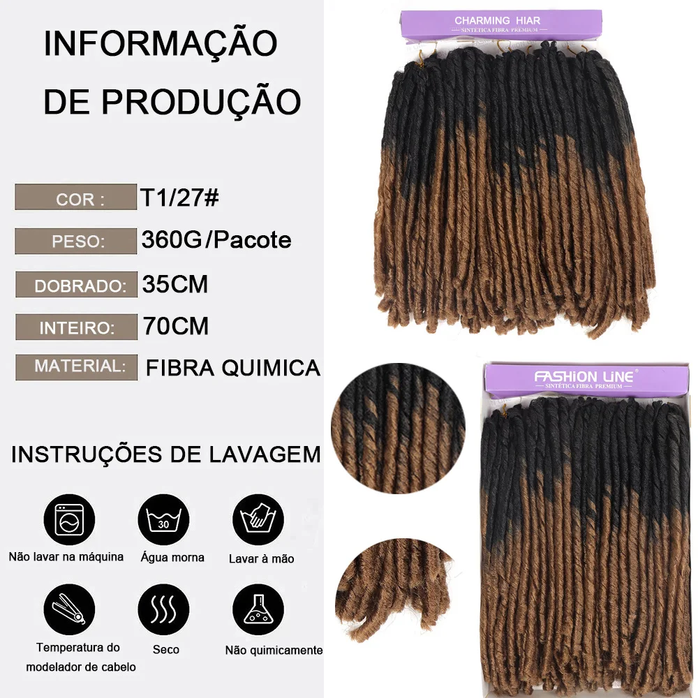 Cabelos Cacheado Nina Soft 5em1 Pacotão Econômico 360G Crochet Braids Fibra Sintética Premium Alta Qualidade Para 