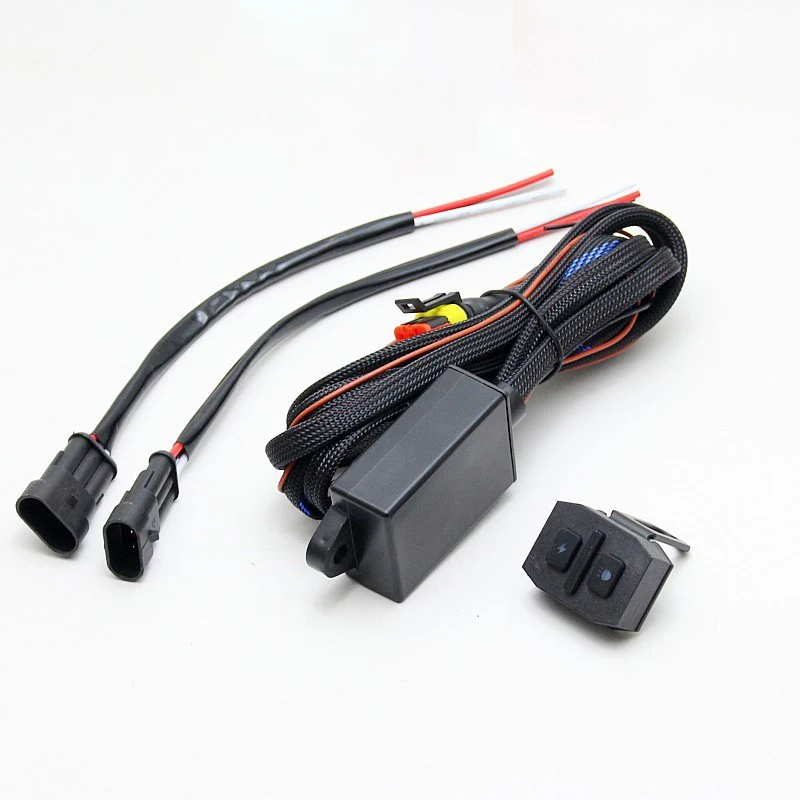 

1set Motorcycles LED Fog Light Wiring Harness Relay Wire For Motorbike Motorcycle Fog Led Light with Flash Controller