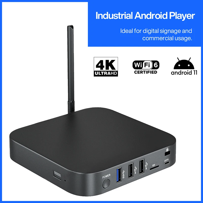 

MINIX X35-i WiFi 6 Android 11 TV BOX 2GB DDR4 32GB eMMC Media Hub 6 layer PCB Support Wake On LAN, Auto Power, RTC , Watch Dog