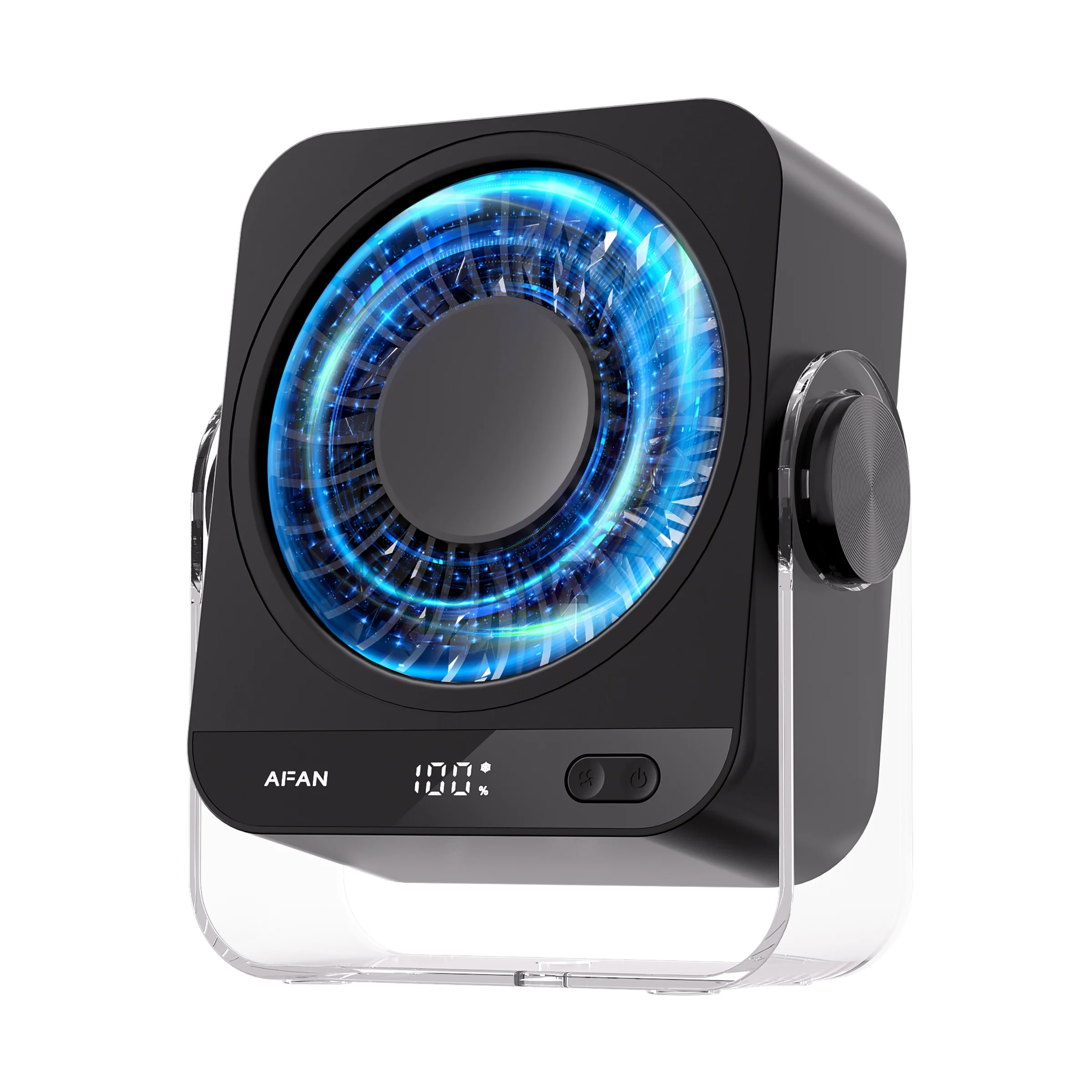 

Rechargeable USB Desk Fan, Portable Electric Table Desktop Air Circulator Fans, Small but Powerful with 5 Speed 130° Adjustable