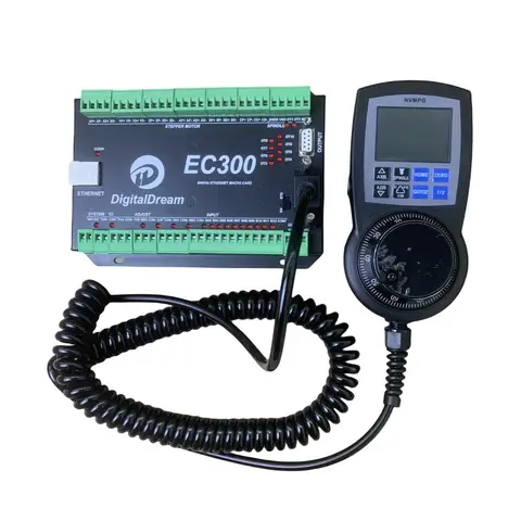 디지털 드림 EC300 3/4/5/6축 Mach3 시스템 이더넷 브레이크아웃 보드 (NVMPG 디스플레이 핸드휠 엔코더 포함) CNC 라우터용