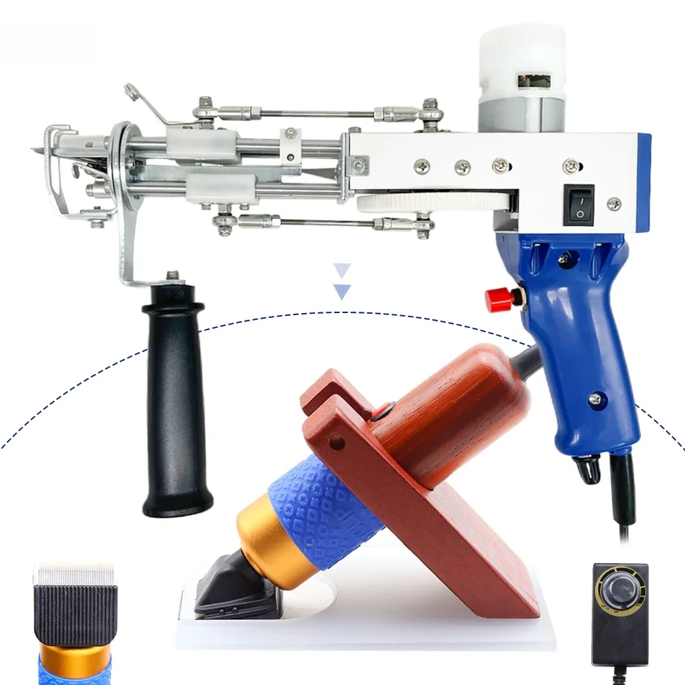 MFLY Vlechtmachines 2-in-1 Tufting Gun Kits Gesneden Stapel Tufting Handheld Breien Tapijt Pistool met Tufting Machine Tools - afbeelding 2