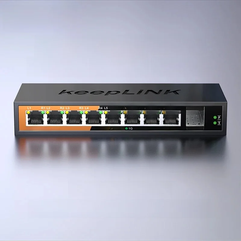 KeepLiNK 9-Port-Multi-Gigabit-Netzwerk-Switch mit 8-Port 2,5 GB Ethernet-Kupfer und 2–10 GB SFP+ Uplink