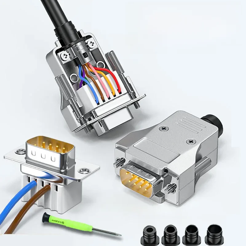 Mini DB9 złącze bez lutowania 9Pin męskie złącze żeńskie ulepszony adapter portu szeregowego RS232 485/422 uniwersalna wtyczka klasy przemysłowej — zdjęcie 2