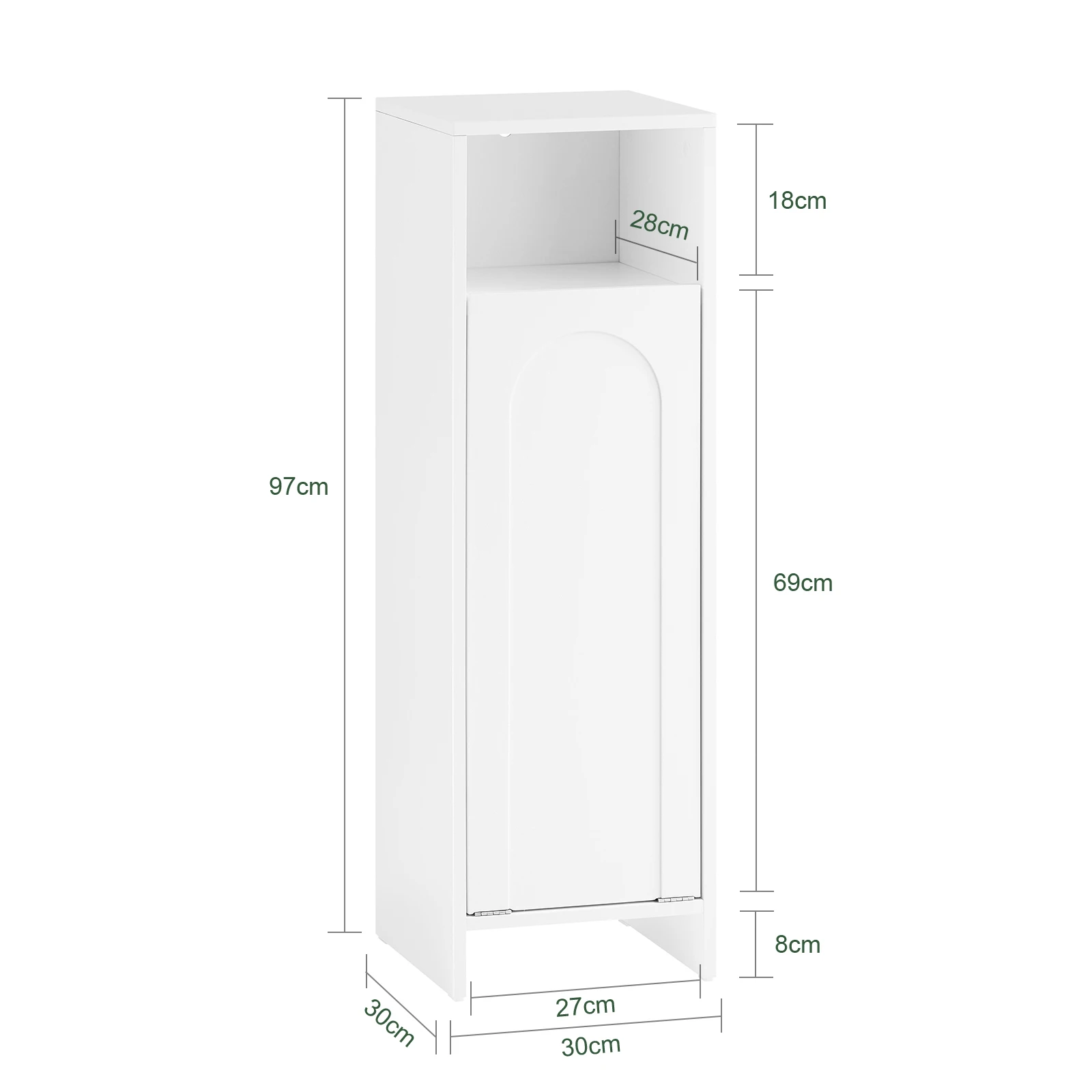 SoBuy BZR161-W laundry wardrobe with fold-out laundry bag laundry collector laundry basket laundry chest bathroom wardrobe bathroom wardrobe