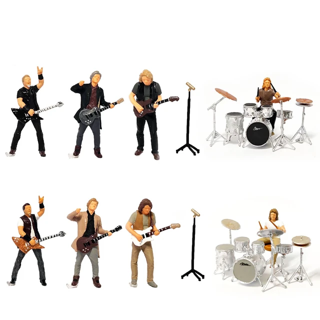 Complete rock band set with drums and guitar shops