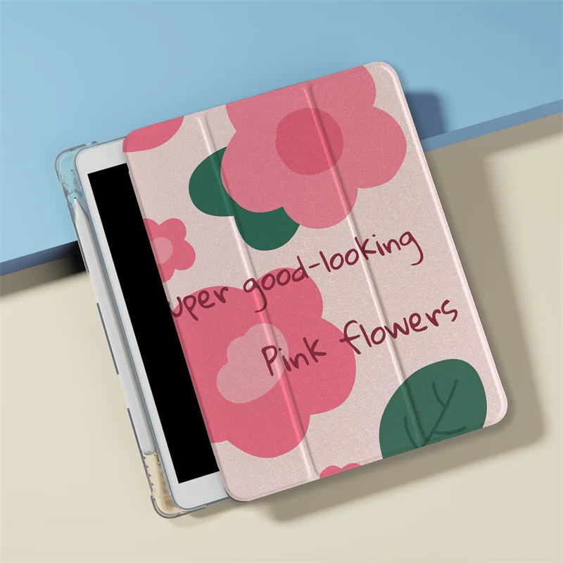 

Cute Pink Flower tablet case for iPad Pro 11-inch Air 2024 9.7-inch iPad Air 5 4 10.9 Air3 10.5 10 5 6 7 8 10.2 Mini 6 5 4 Cover