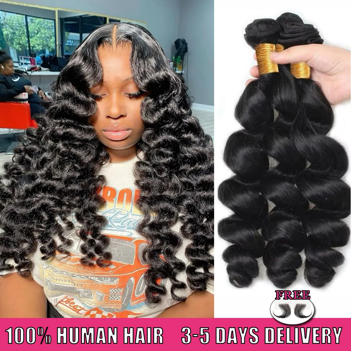 

38 дюймов 16A свободные волнистые пучки бразильские человеческие волосы свободного плетения 3/4/шт. в партии натуральные черные человеческие волосы для женщин