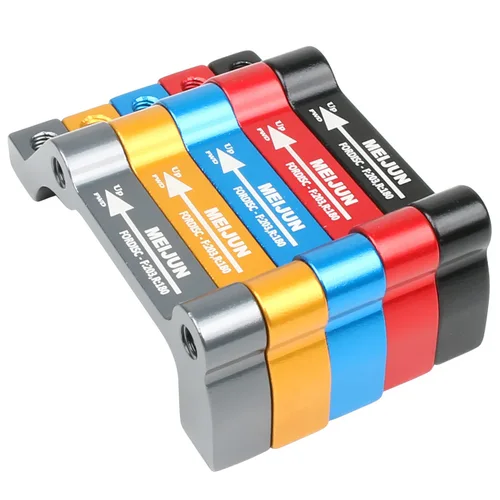 Imagen 2 del producto Rotores de freno de disco de bicicleta MTB, adaptador de pinza IS/PM delantero y trasero de 180mm y 203mm, adaptador de accesorios para bicicleta de montaje en poste de aleación de aluminio