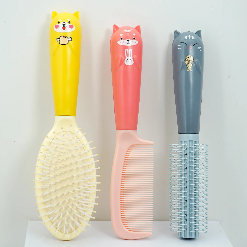 Children Cute Anti-static Air Cushion Hair Brush No Harm To The Scalp Kids Curling Hair Comb Cartoon Animal Design Kid Flat Comb