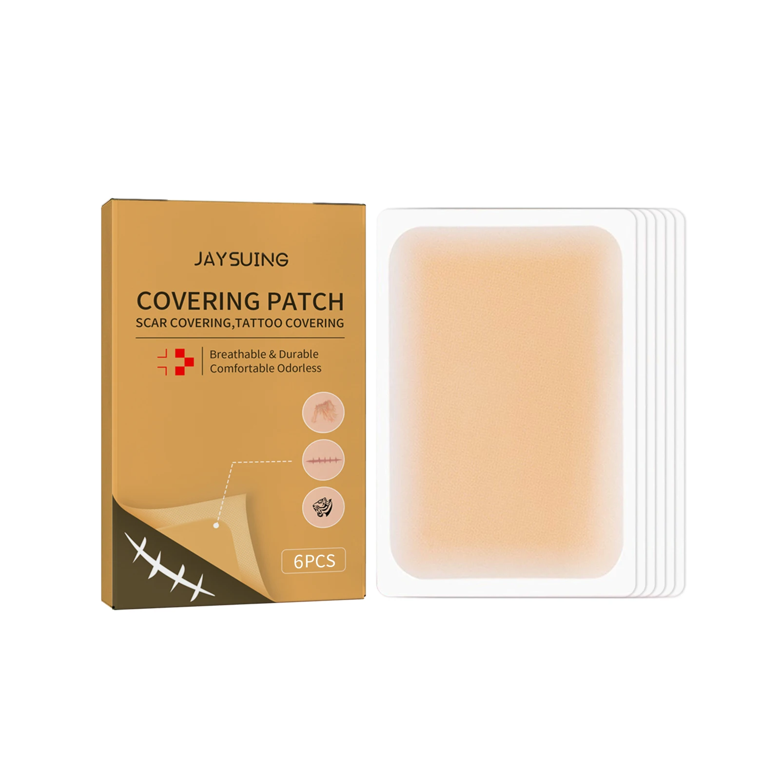 Jaysuing Breathable Dureable Odorless Waterproof Invisible Acne Scar Cover Sticker Comfortable Tattoo Covering Patches