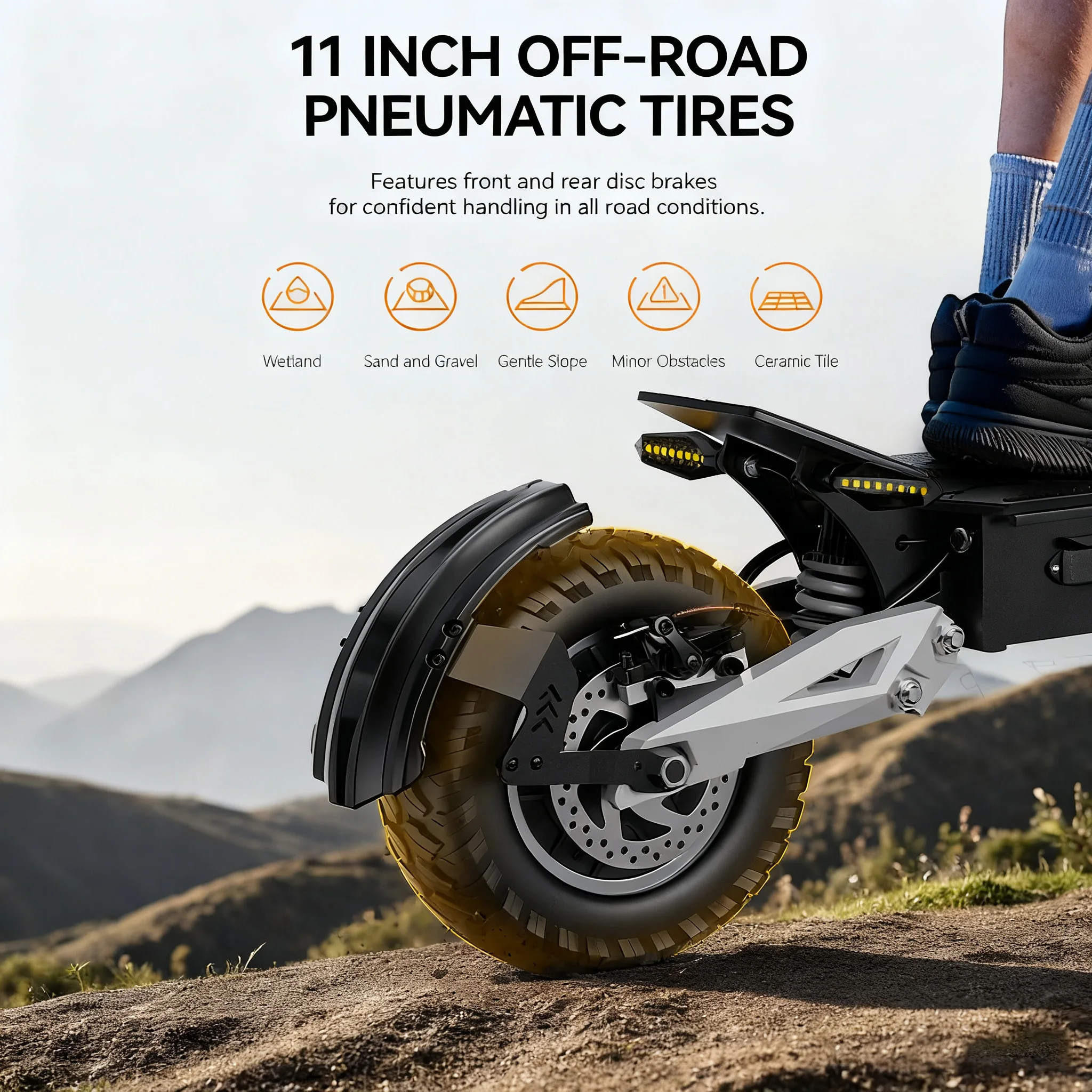 OOTD T10 سكوتر كهربائي 900 واط ذروة الطاقة 48 فولت 13Ah 31mph الكبار سكوتر كهربائي 21-28 ميل 11 بوصة الإطارات للطي E-سكوتر #5