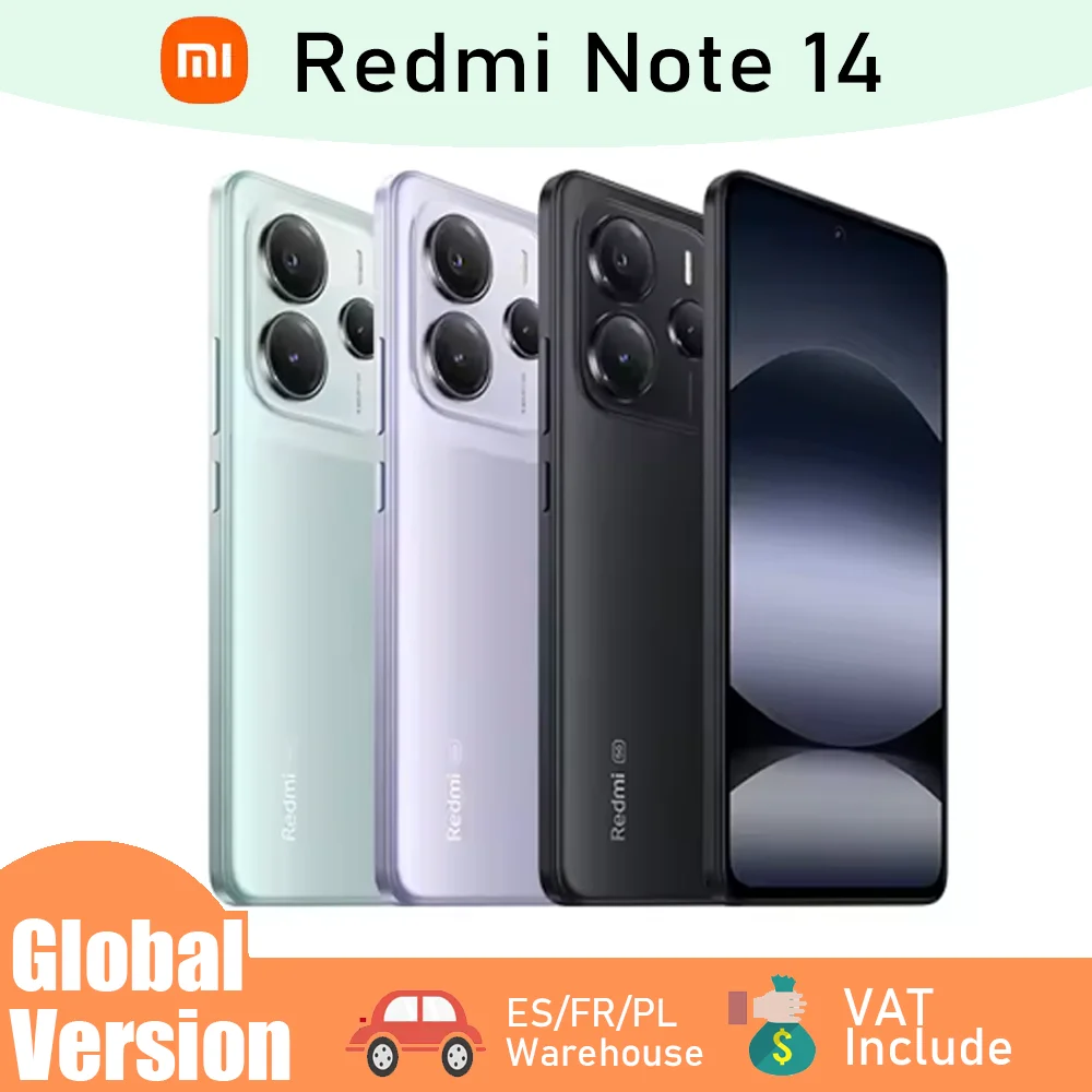 الإصدار العالمي للهاتف الذكي Xiaomi Redmi Note 14 5G MTK Dimensity 7025 Ultra 108MP كاميرا 5110mAh بطارية 45W Turbo Charging NFC #1