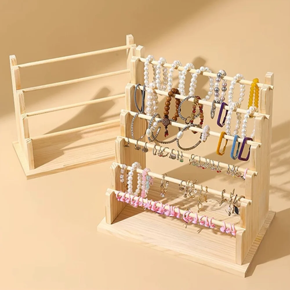 

Деревянная разборная подставка-держатель для демонстрации ювелирных изделий: серег, браслетов, ожерелий