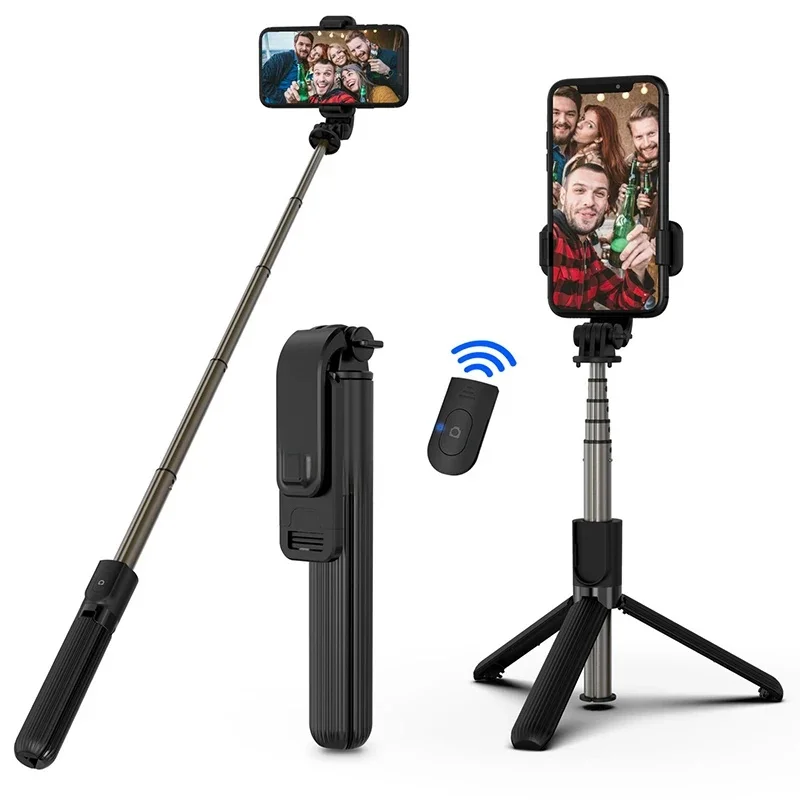 H1 Bezprzewodowy statyw do selfie Bluetooth Stojak na monopod Uchwyt na telefon do podróży na świeżym powietrzu 3 w 1 — zdjęcie 2