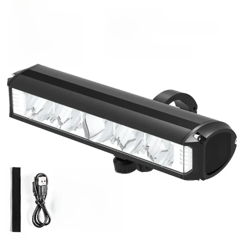 AliExpress NONE Bicycle Light 8000mAh 5 LED Bike Light Front Rechargeable LED Flashlight 5200LM Headlight with Power Bank Bicycle Accessories