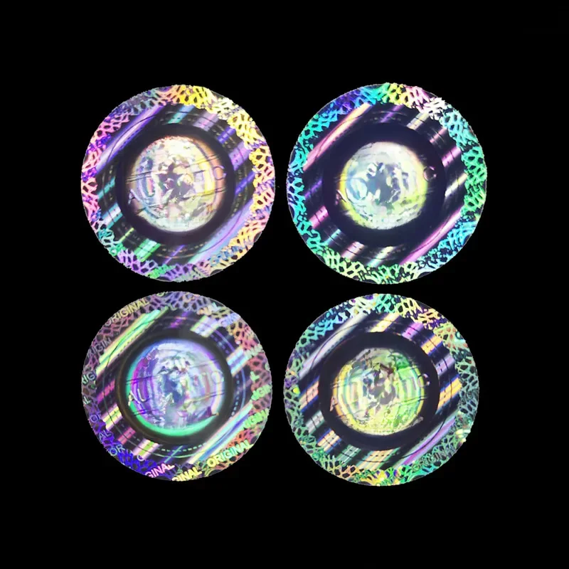 100 sztuk 20x20mm okrągły 2D 3D Tamper Evident VOID otwarta gwarancja VOID bezpieczeństwo podróbka oryginalna taśma uszczelniająca Hologram naklejka na etykietę — zdjęcie produktu 7