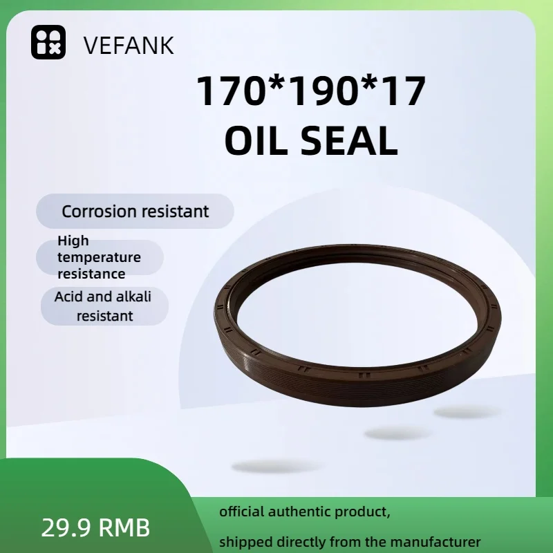 170*190*17 Oil Seal (NBR/Nitrile Rubber) – High Quality, Factory Direct, Durable Automotive Shaft Seal