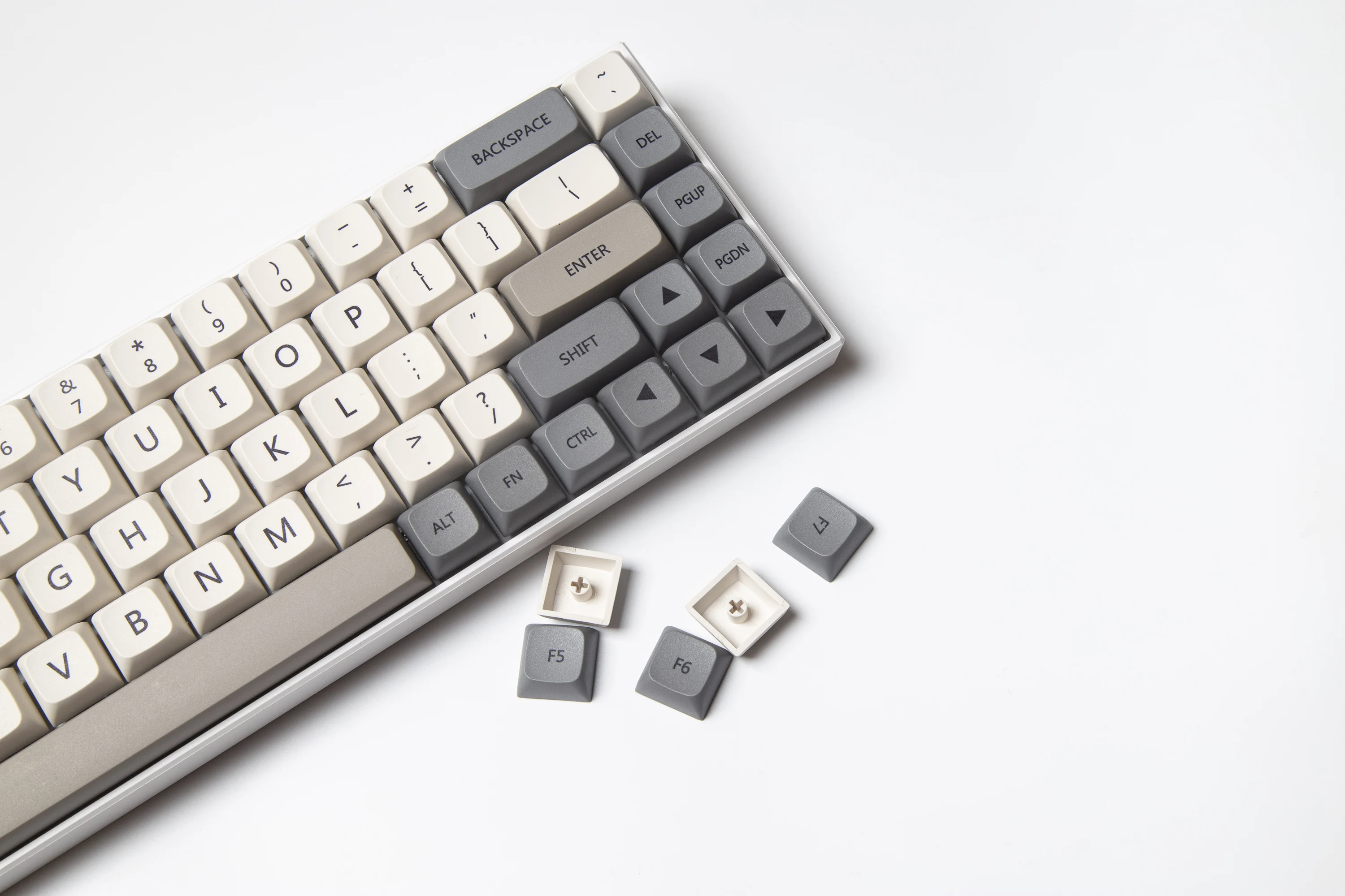 KeysLand-Teclado mecánico XDA, perfil DYE-SUB key cap, GMK Clone 120/125 PBT, inglés y japonés para MX Switch, Kit personalizado