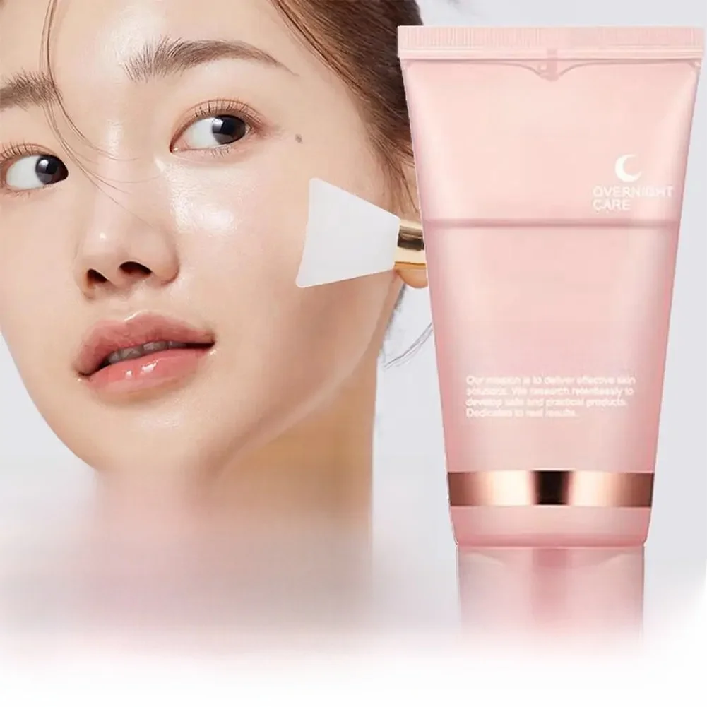 Masque facial décollable au collagène pour la nuit, masque d'emballage de nuit au collagène coréen, hydrate en profondeur, masque de soins de nuit, crème 75ml