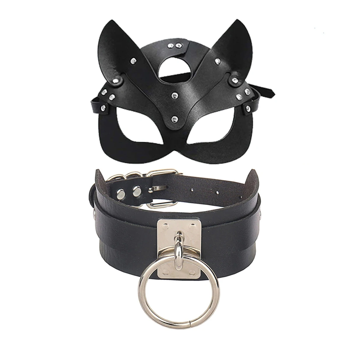 Set Masker Telinga Kucing Seksi Cewek Pedas Kulit Imitasi