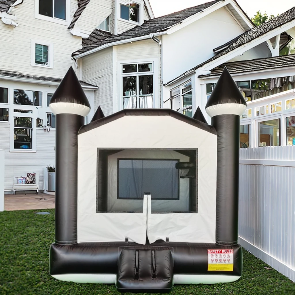 10ft/3m Black & WhiteTuxedo BounceHouse Commercial Grade Bounce Castle House with Blower for Kids & Adults Party Wedding