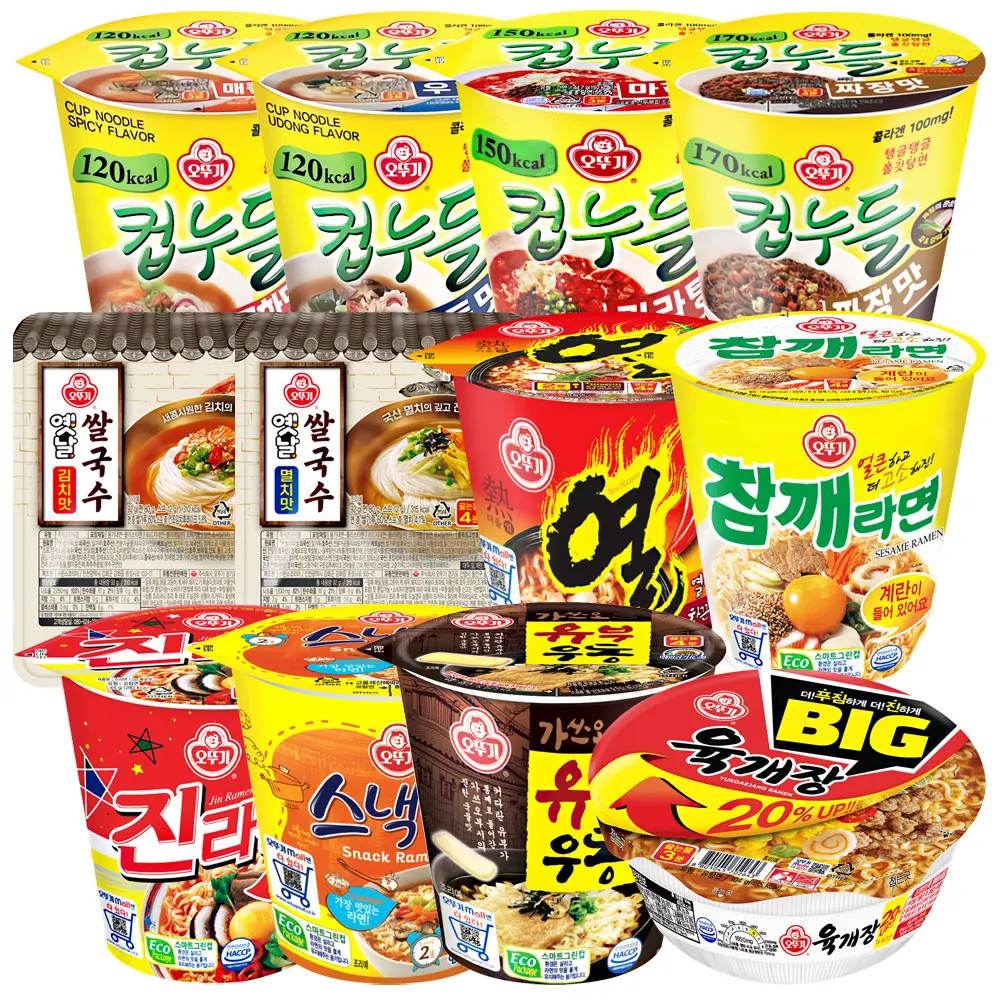 Ottogi Cup Noodle Cup Cup Noodle (Spicy Udon Mara) Old Rice Noodle (Anchovy Kimchi) open Noodle Sesame Noodle Snack Noodle Gin Noodle Spicy Flavor Marubu Udon & Ottogi