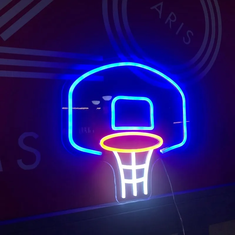 Basketball Hoop Neon Sign for Room Decor Bedroom Wall Basketball Neon Lights Cool Neon Signs for Room Shop Birthday Kids Gifts