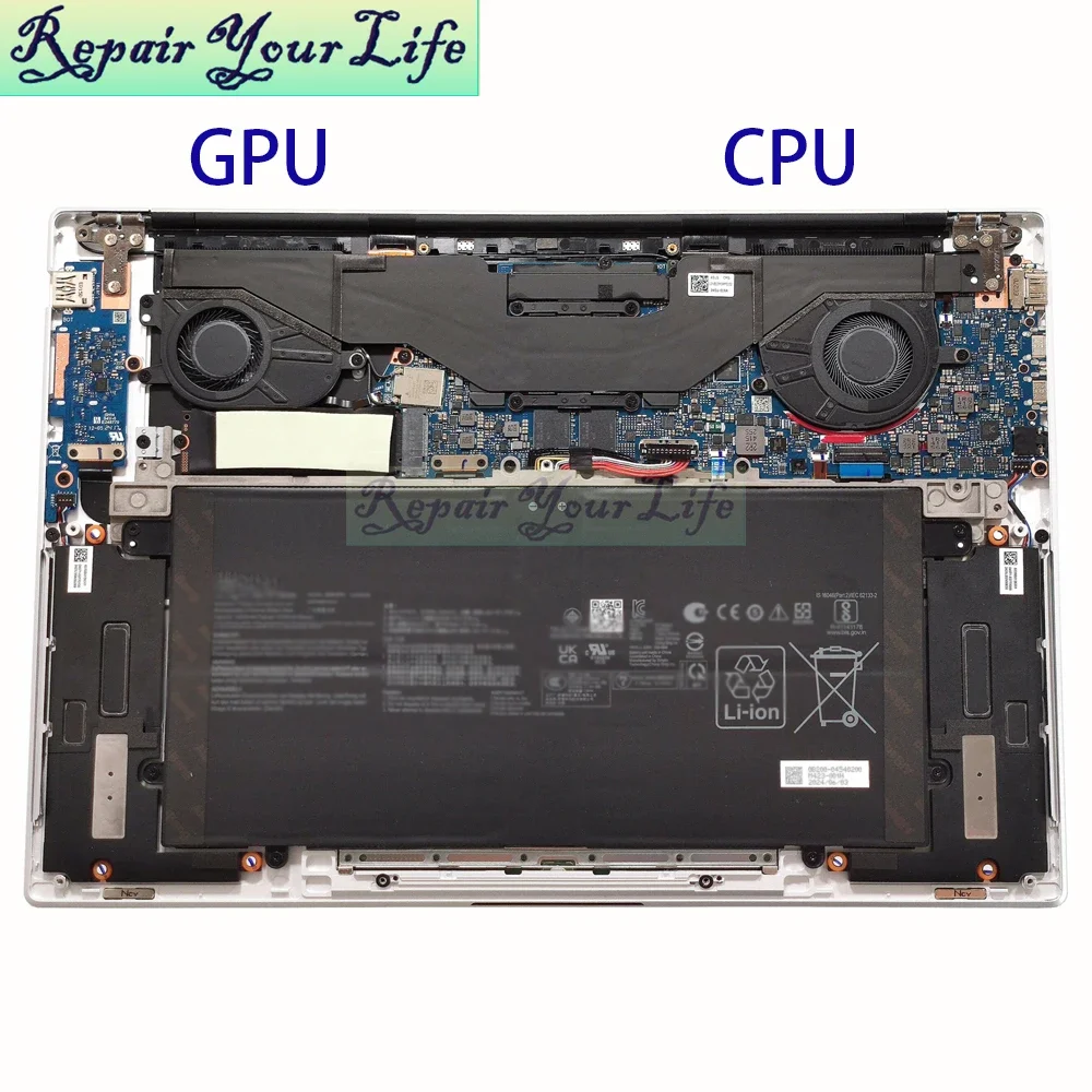 Wentylator chłodzący procesor GPU do laptopa ASUS Zenbook S 16 UM5606 UM5606WA UM5606KA Wentylatory chłodzące 13NB13M0M01011 ND55C1H-23L13 ND55C1G-23L12 — zdjęcie produktu 6