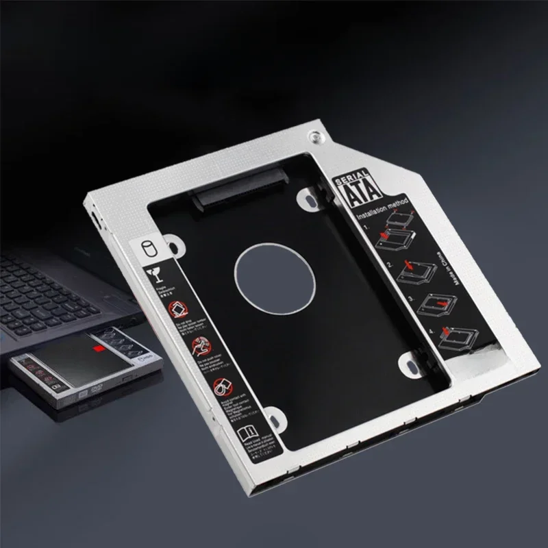 Plateau de disque dur en plastique et aluminium, pour ordinateur portable 12.7/9.5 pouces, mécanique Sata3 Ssd, Support de disque SSD, caddie de disque dur