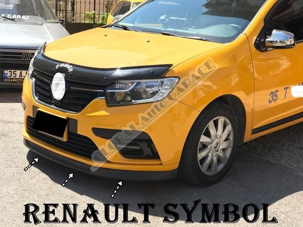 For Renault Symbol  Front Bumper Attachment Lip 2000-2013  Black Splitter Diffuser Universal Spoiler Bumper Mud Flaps Sport