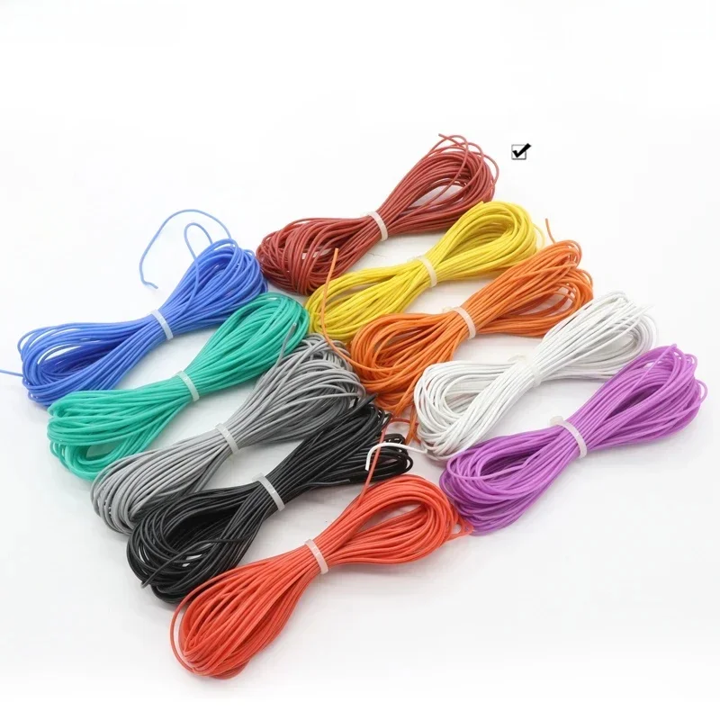 Câble résistant à la chaleur, 1M/5M, 30 28 26 24 22 20 18 16 15 14 13 12 10 AWG, fil en Silicone Ultra doux, cuivre Flexible haute température