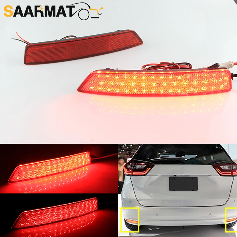 

2Pcs 12V Smoked/Red Lens LED Rear Bumper Light For Honda New Fit 2020 12V Car Reflector Rear Stop Fog Light Lamp Auto Assemblies