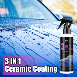 Spray de revestimento cerâmico para pintura automotiva, 3 em 1, alta proteção, polimento nano automático, cera pulverizadora, reparo de arranhões, removedor