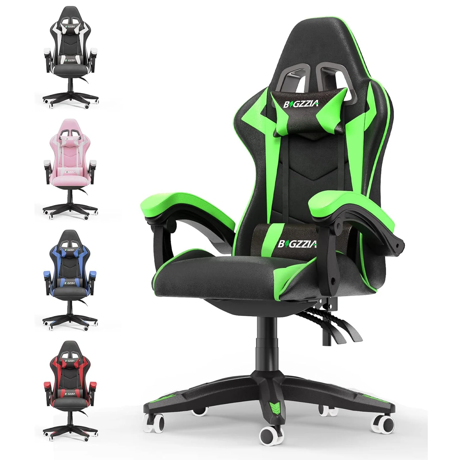 Gaming Chair Office Chair Desk Chair Swivel Heavy Duty Chair Ergonomic Design with Cushion and Reclining Back Support image 3