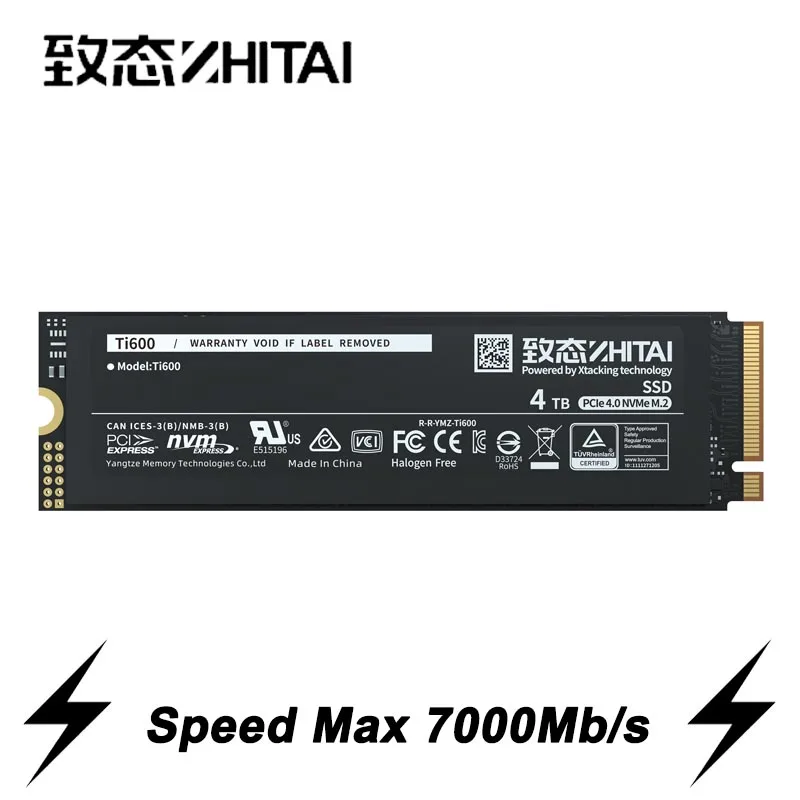 ZhiTai Internal SSD Nvme 2.0 500Gb 1Tb 2Tb 4Tb PCIe 4.0X4 Solid