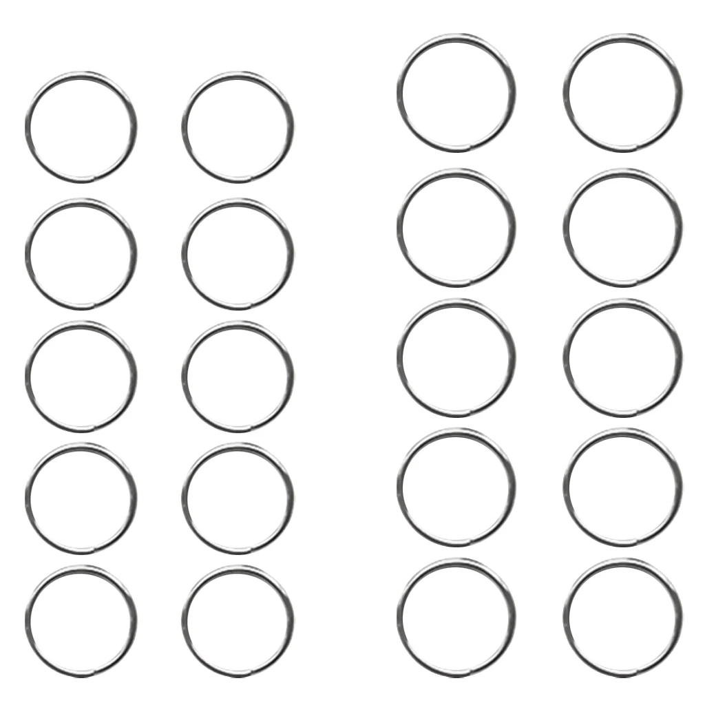 20Pcs/Lot 316 Stainless Steel Scuba Diving Gear Split Rings, Outdoor Camping Traveling Backpack Keyrings Scuba Diving Ring