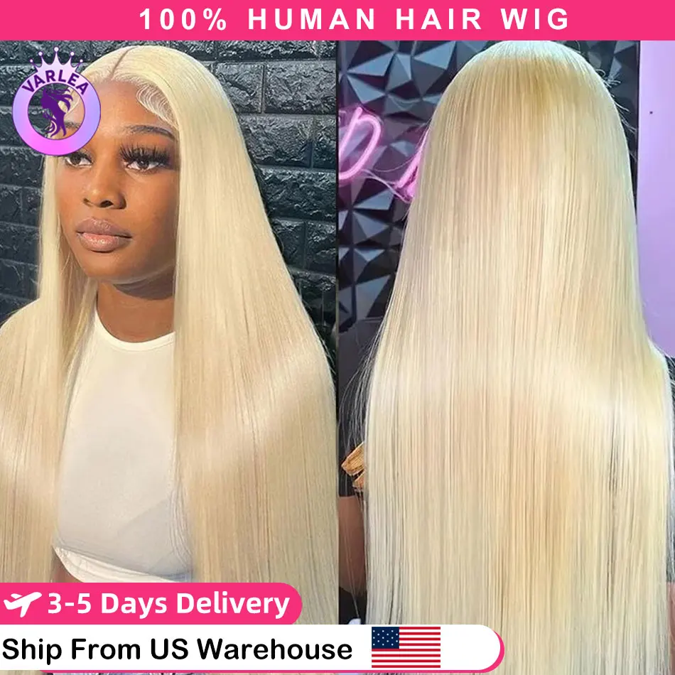 613 13x6 Lace Front Wig Human Hair Straight Blonde 13x4 Hd Lace Frontal Wig Pre Plucked 180% Density 613 Blonde Human Hair Wigs