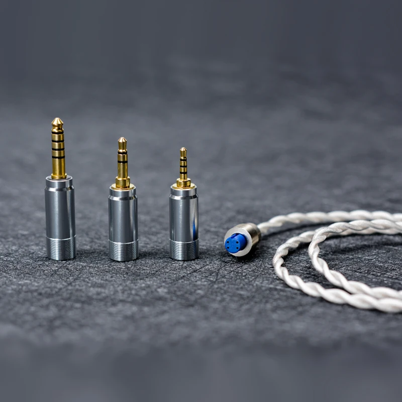 BGVP F3 fone de ouvido atualização cabo único cristal cobre prata-chapeado 3 em 1 plugue substituível mmcx 2.5/3.5/4.4mm cabo de fone de ouvido