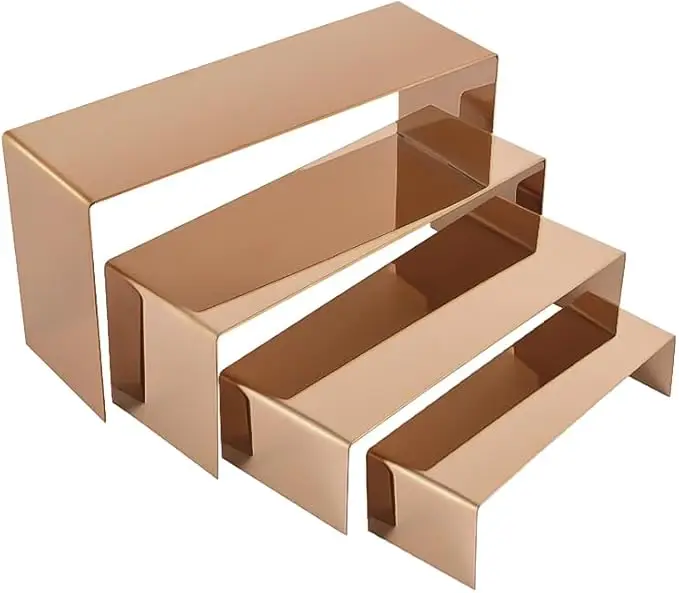 3x Riser Display Stand Handbag Shoe Display Rack Jewelry Display Riser Cupcake Stand for Perfume Figures Stores Countertop