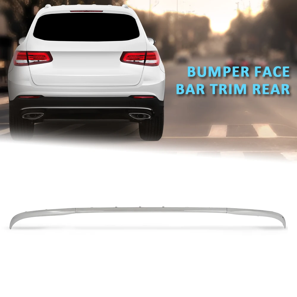

Car Rear Bumper Face Bar Trim Molding Step Pad Fit for Mb Mercedes Glc300 2016-2019 2538851000 Mb1144128 Chrome Durable Strong