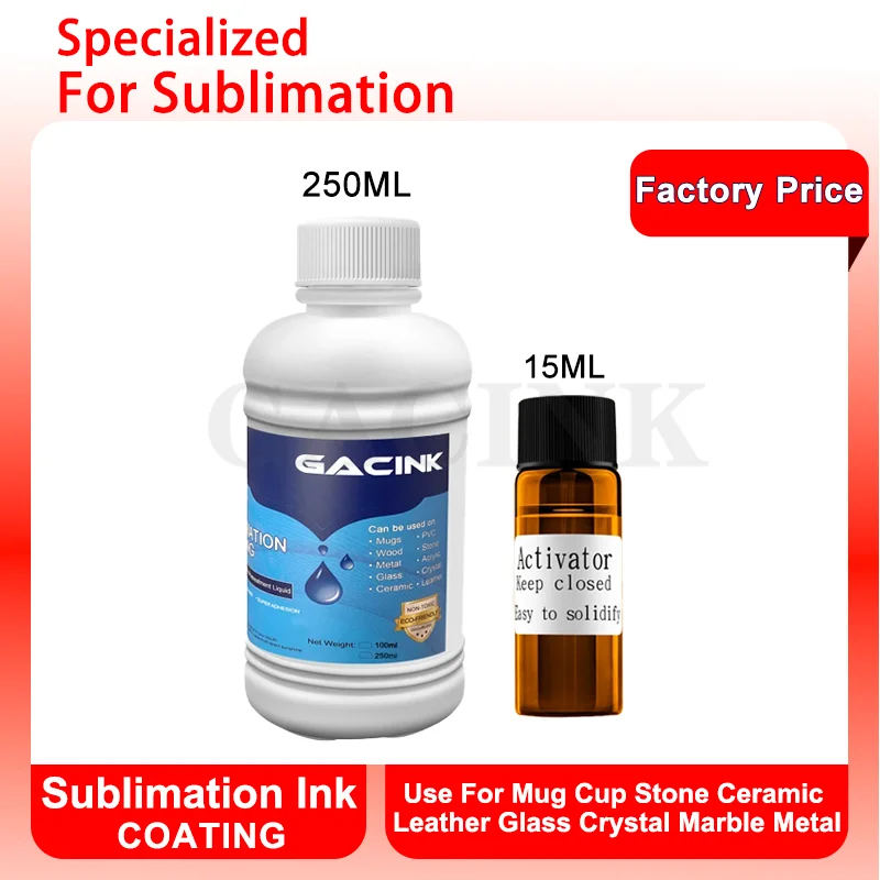 250ml Special Sublimation Coating Pre-treatment Fluid For Mug Cup Stone Ceramic Leather Glass Crystal Marble Metal