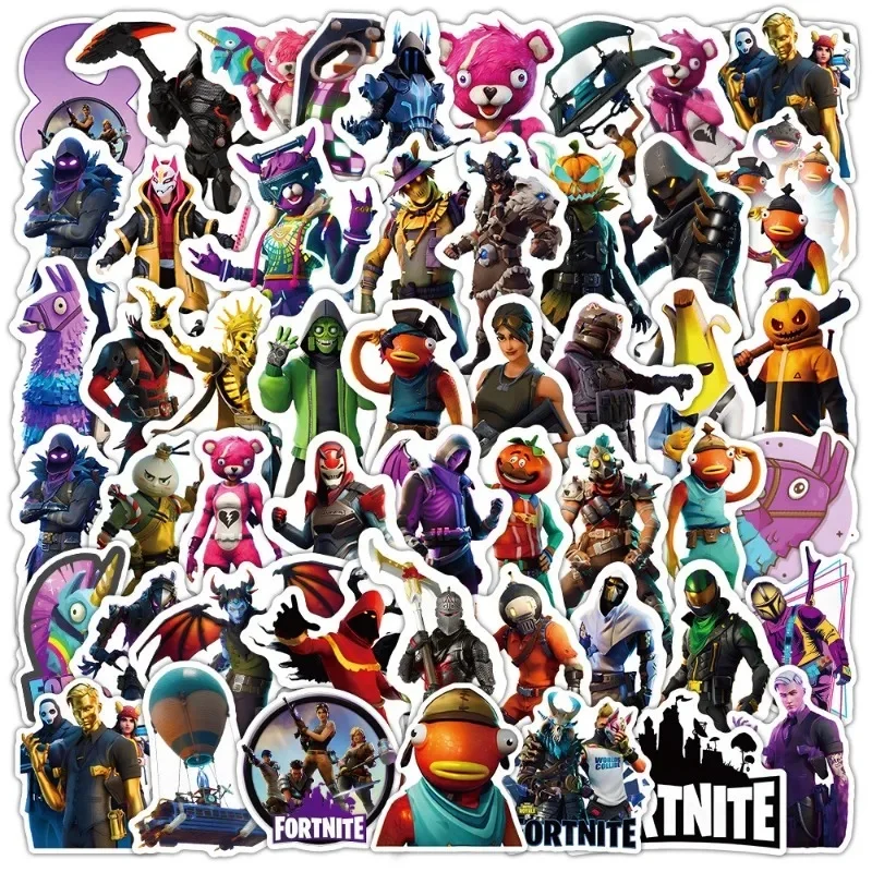 Fortnites Graffiti autocollants dessin animé jeu Forteresse nuit figurines papeterie autocollants mignon pour guitare Skateboard garçons filles cadeau