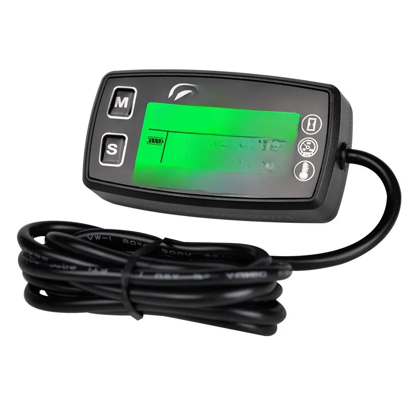 Small Engine Temperature Gauge Digital Tach Hour Meter Backlit Tachometers for  Motorcycle Lawn Tractor Generator Dump Truck